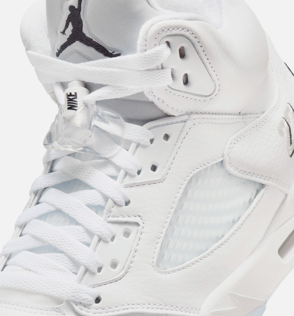 Air Jordan 5 Retro OG White Metallic Mens Lifestyle Shoe - WhiteMetallic SilverBlack