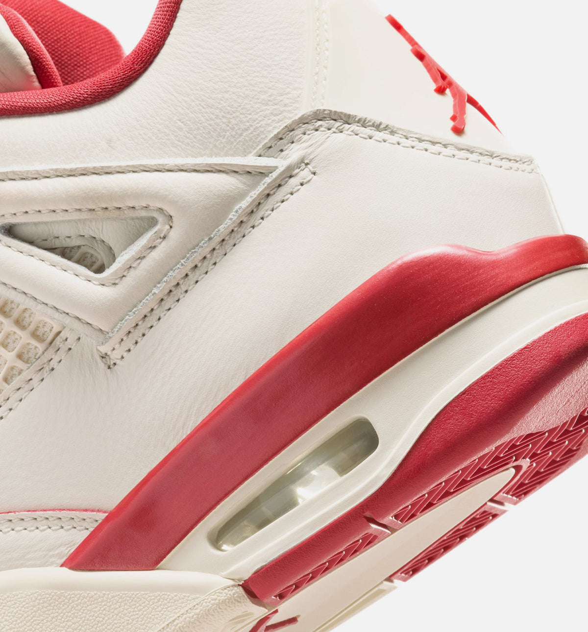 Air Jordan 4 Retro Valentines Day Womens Lifestyle Shoe - Pale IvorySierra RedTough Red