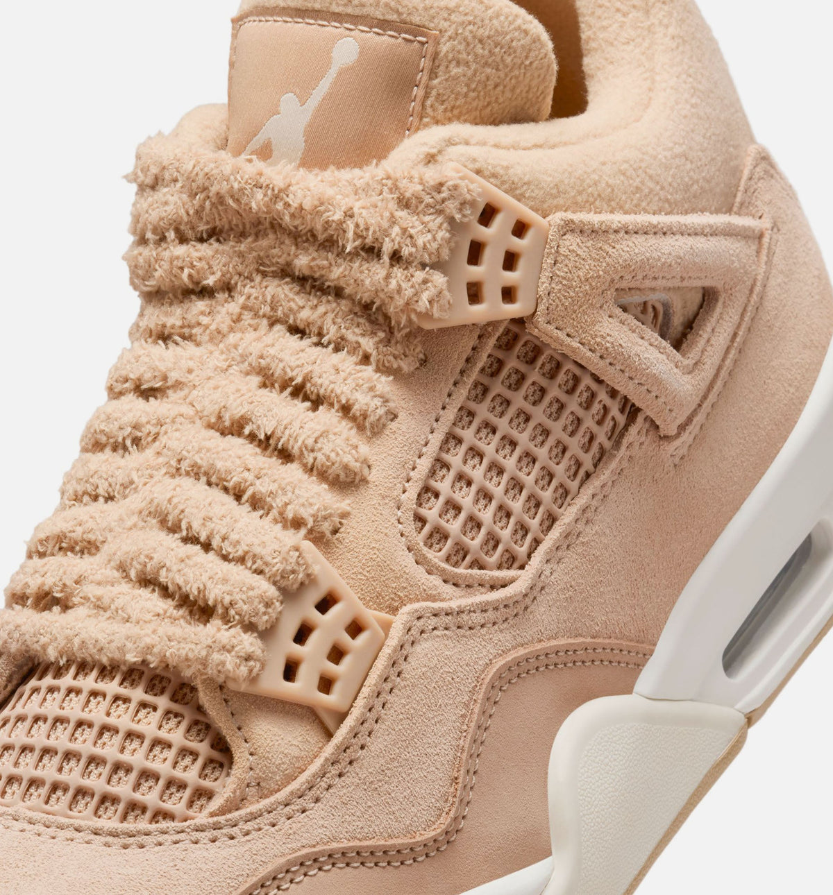 Air Jordan 4 Retro Cozy Girl Preschool Lifestyle Shoe - HempLight Orewood Brown