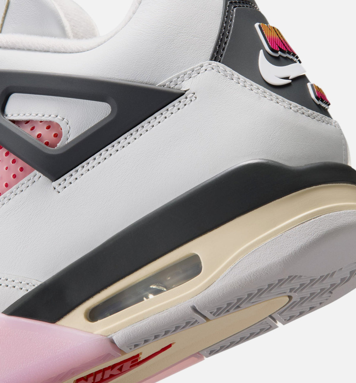 Air Jordan 4 Retro Comic Mens Lifestyle Shoe - Off WhiteFire PinkAnthracite Free Shipping