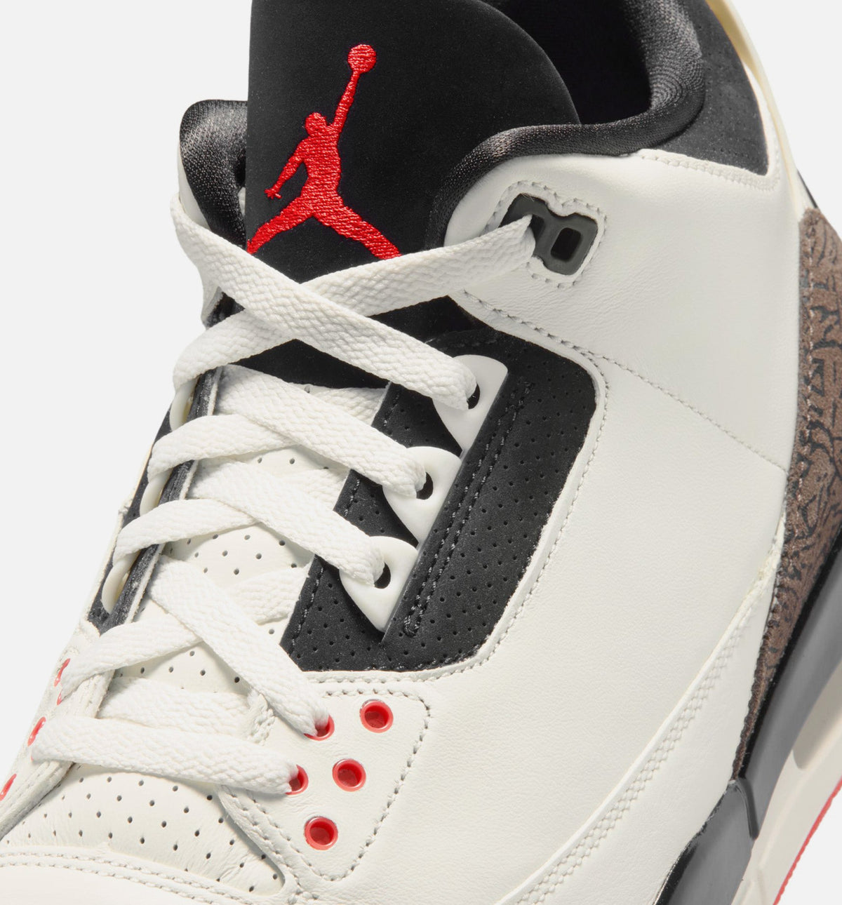 Air Jordan 3 Retro Sail and University Red Mens Lifestyle Shoe - SailBlackUniversity RedPale Ivory