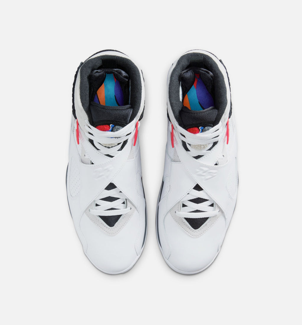 Air Jordan 8 Retro White And True Red Mens Lifestyle Shoe - WhiteBlackTrue Red