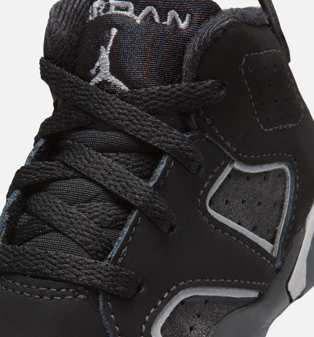 Air Jordan 6 Cap & Gown Infant Toddler Lifestyle Shoe - BlackReflective SilverBlack Free Shipping