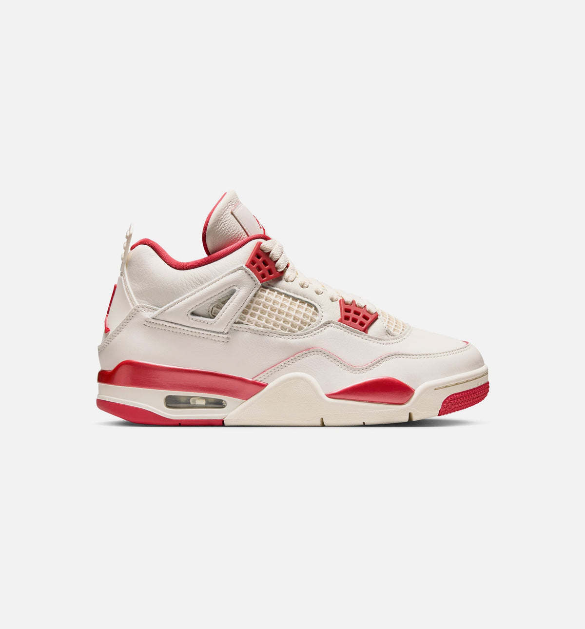 Air Jordan 4 Retro Valentines Day Womens Lifestyle Shoe - Pale IvorySierra RedTough Red