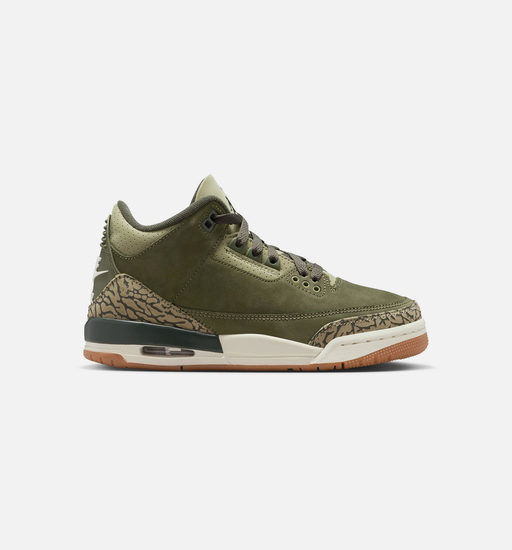 Air Jordan 3 Retro Medium Olive Grade School Lifestyle Shoe - Medium OliveSequoiaNeutral OliveSail