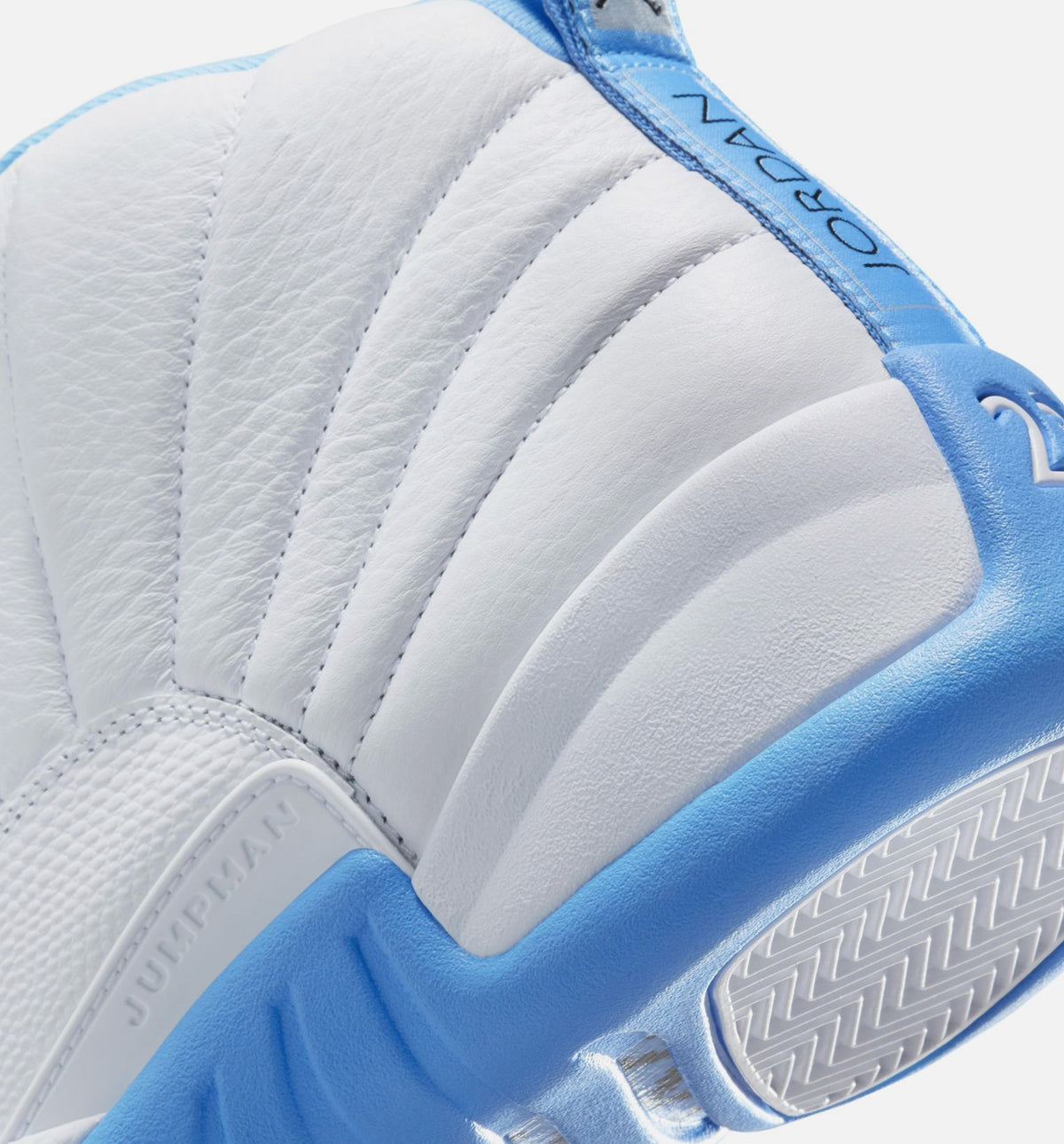 Air Jordan 12 Retro White and University Blue Mens Lifestyle Shoe - WhiteUniversity BlueMetallic Silver