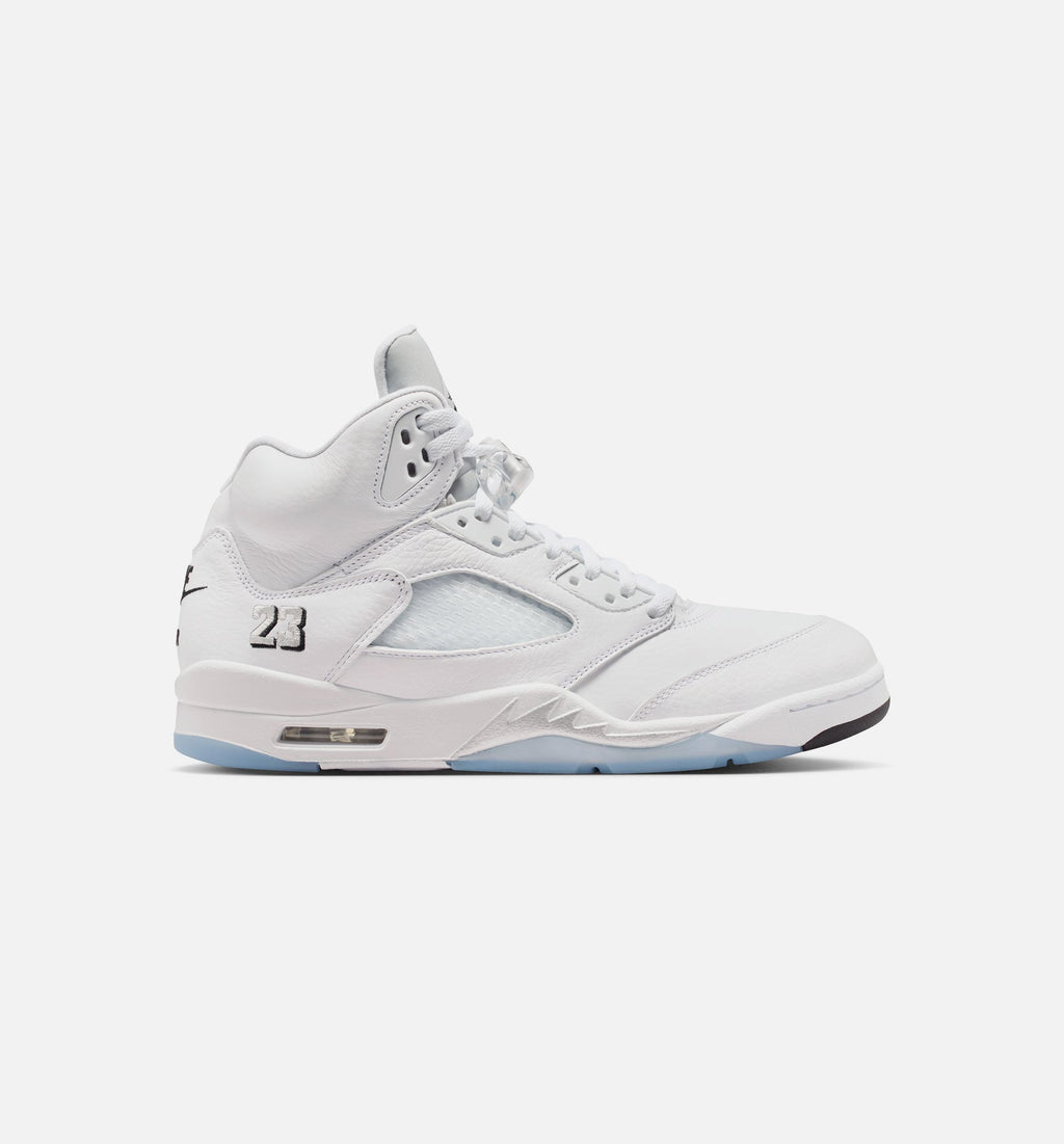 Air Jordan 5 Retro OG White Metallic Mens Lifestyle Shoe - WhiteMetallic SilverBlack