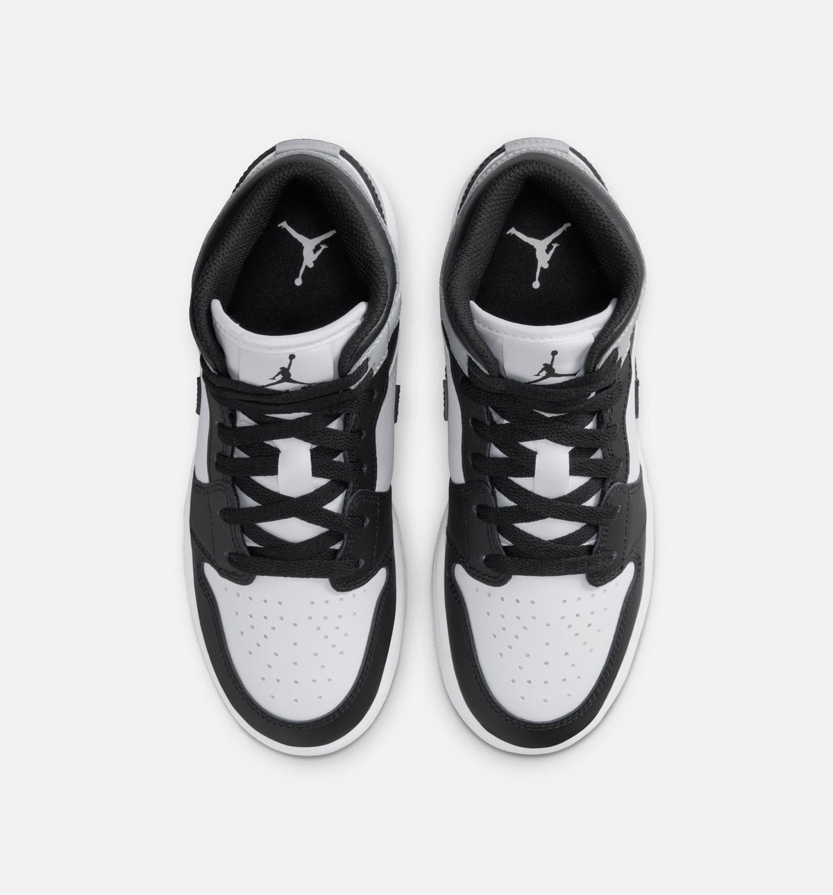 Air Jordan 1 Mid Grade School Sneakers - Light Smoke Grey