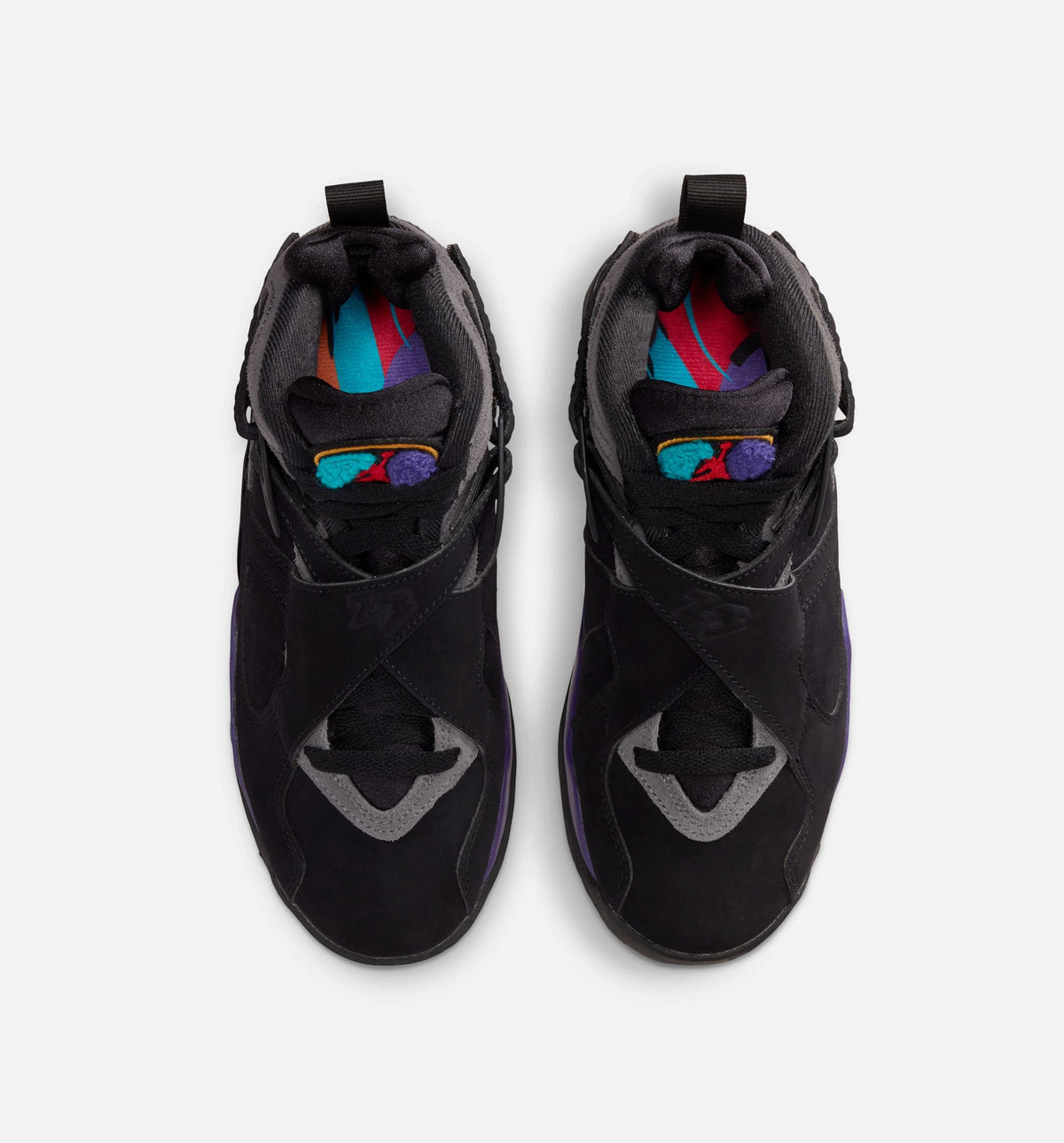 Air Jordan 8 Retro Aqua Grade School Lifestyle Shoe - BlackMulti ColorBright ConcordMulti Color