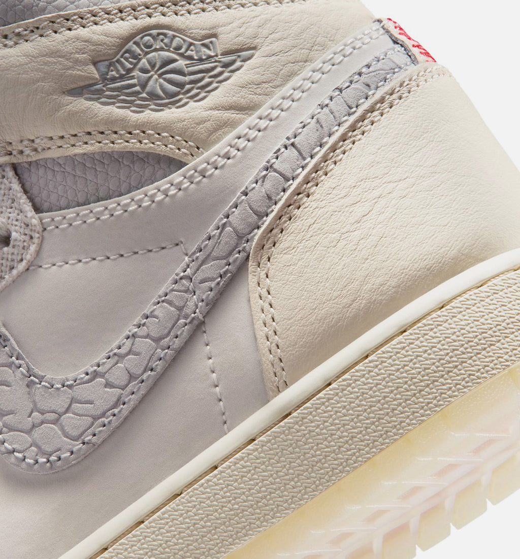 Air Jordan 1 Retro High OG Sail Grade School Lifestyle Shoe - SailUniversity RedPale IvoryCoconut MilkPhantom