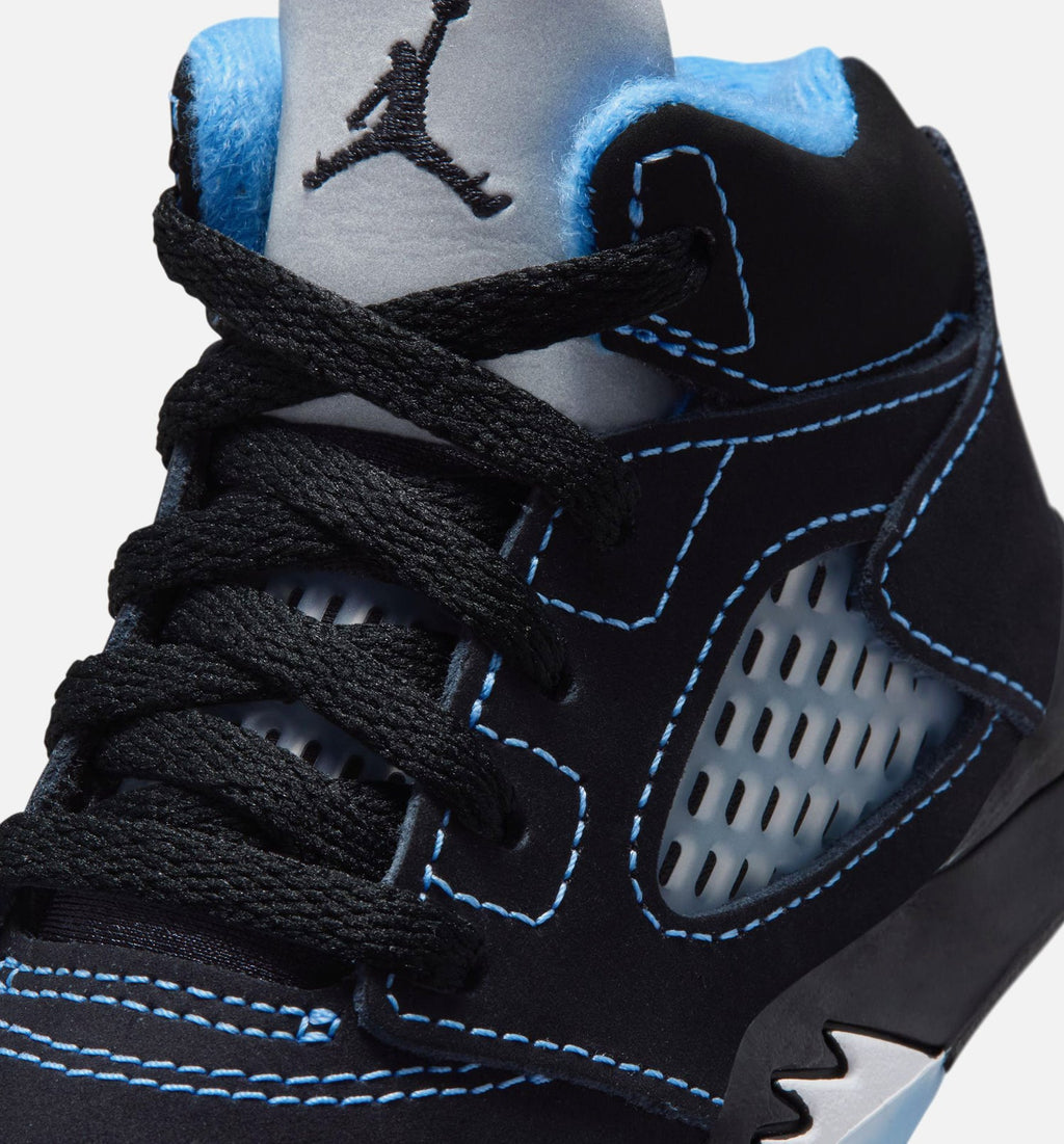 Air Jordan 5 Retro Black Carolina Infant Toddler Lifestyle Shoe - BlackUniversity BlueWhite Free Shipping