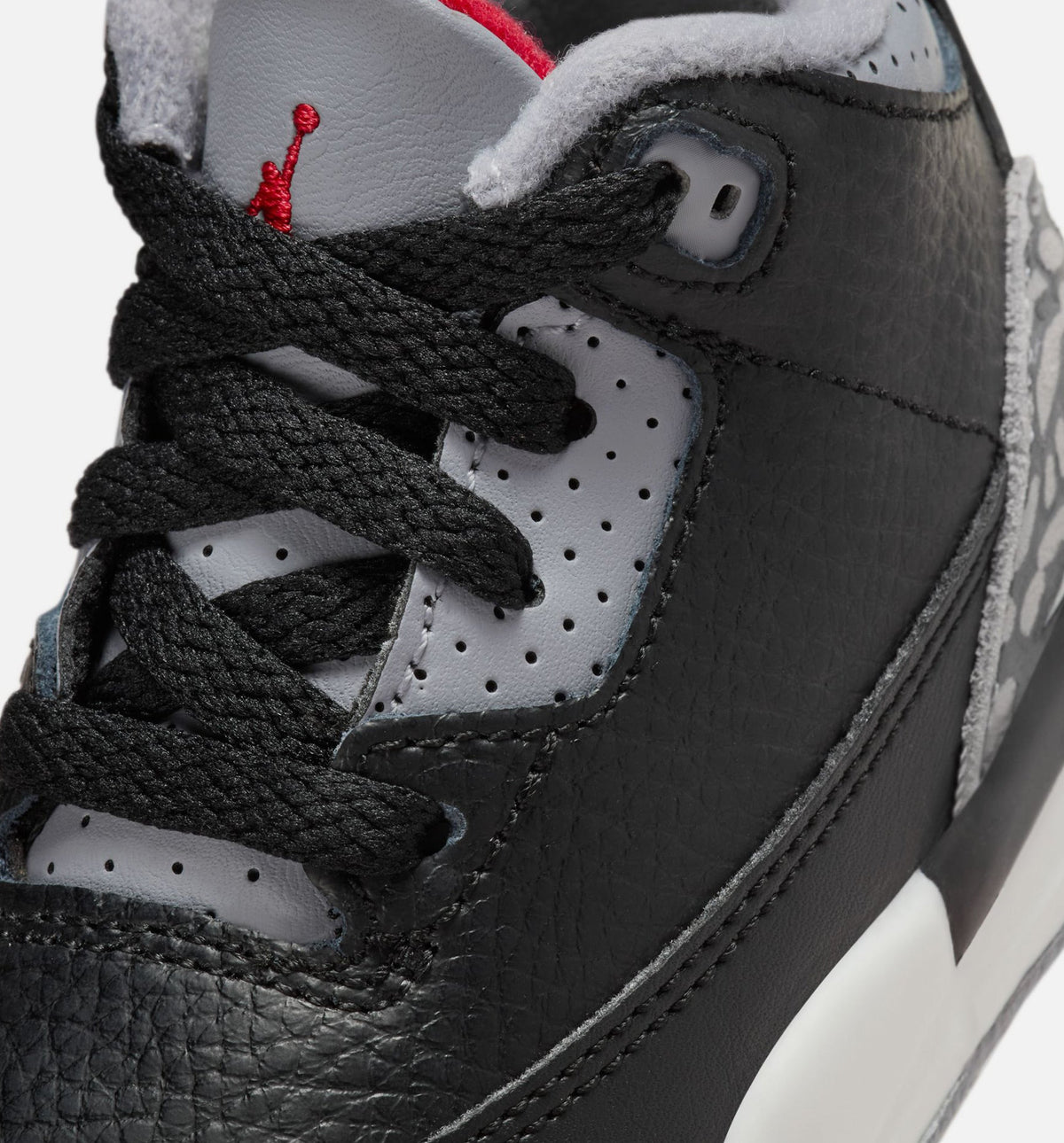 Air Jordan 3 Retro Black Cement Infant Toddler Lifestyle Shoe - BlackFire RedCement GreySummit White
