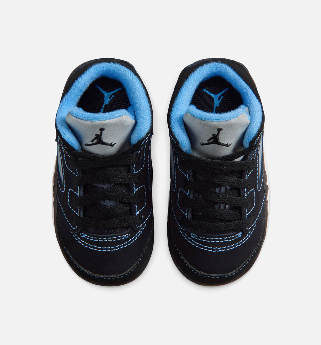 Air Jordan 5 Retro Black Carolina Infant Toddler Lifestyle Shoe - BlackUniversity BlueWhite Free Shipping