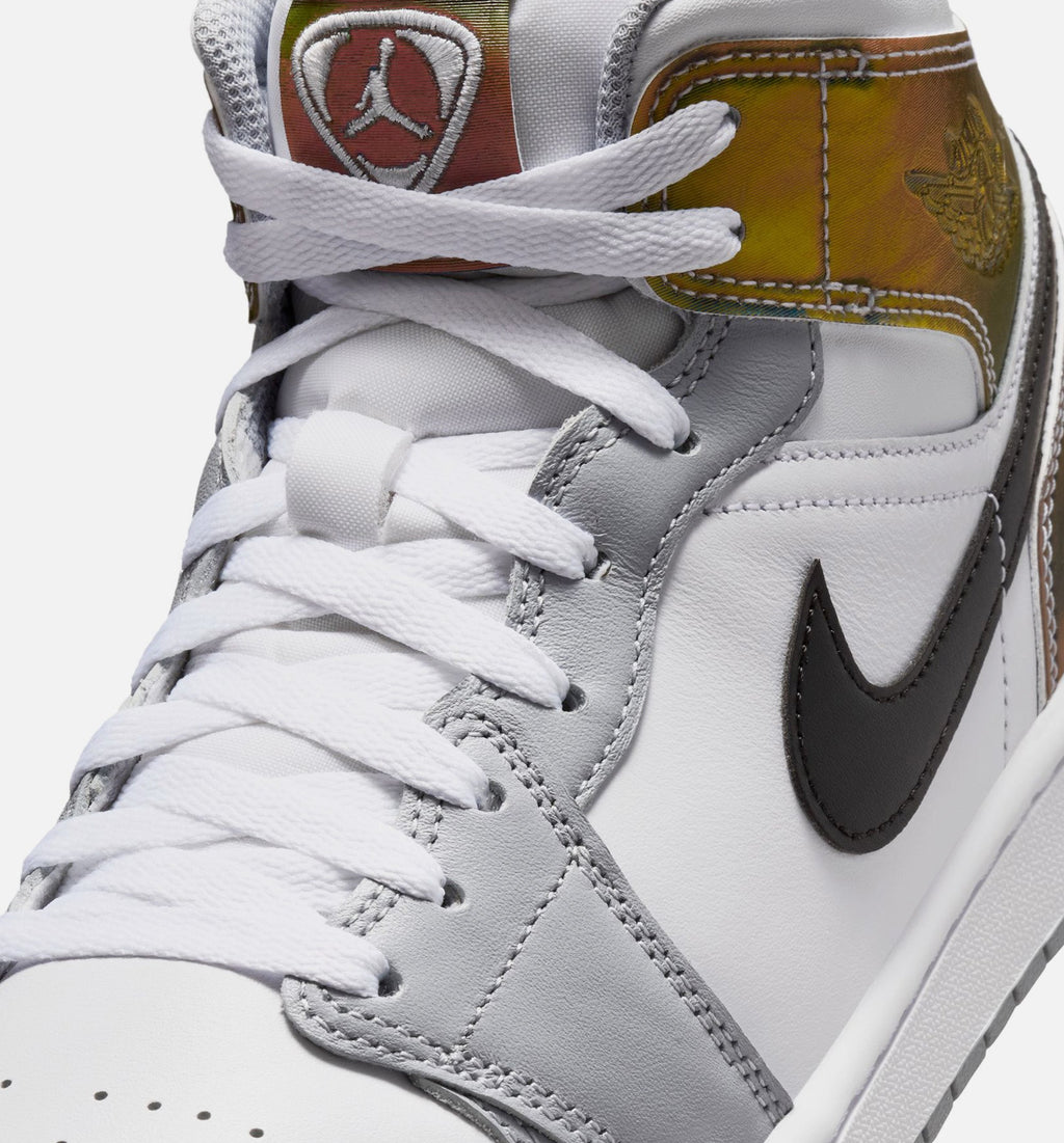 Air Jordan 1 Mid SE Men's Sneakers - Black / Wolf Grey