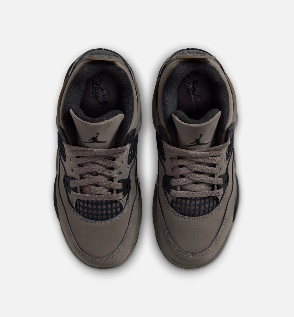 Air Jordan 4 Retro Cave Stone And Black Preschool Lifestyle Shoe - Cave StoneBlackMoon Particle