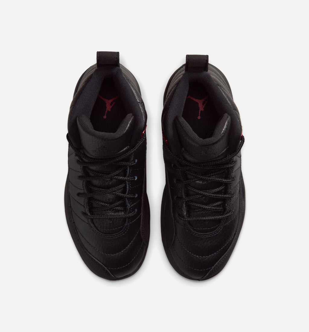 Air Jordan 12 Retro Bloodline Preschool Lifestyle Shoe - BlackVarsity Red Free Shipping