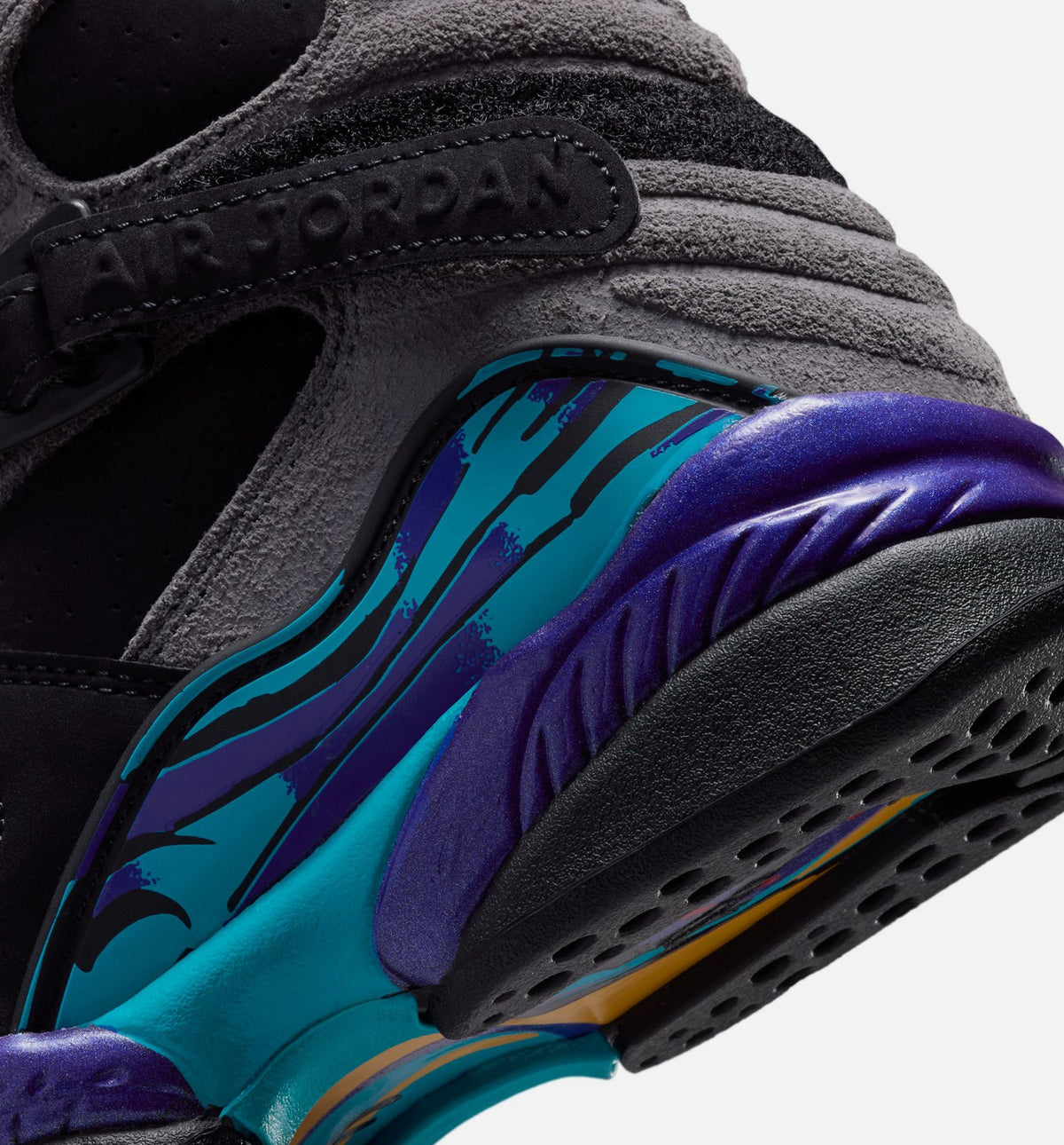Air Jordan 8 Retro Aqua Grade School Lifestyle Shoe - BlackMulti ColorBright ConcordMulti Color