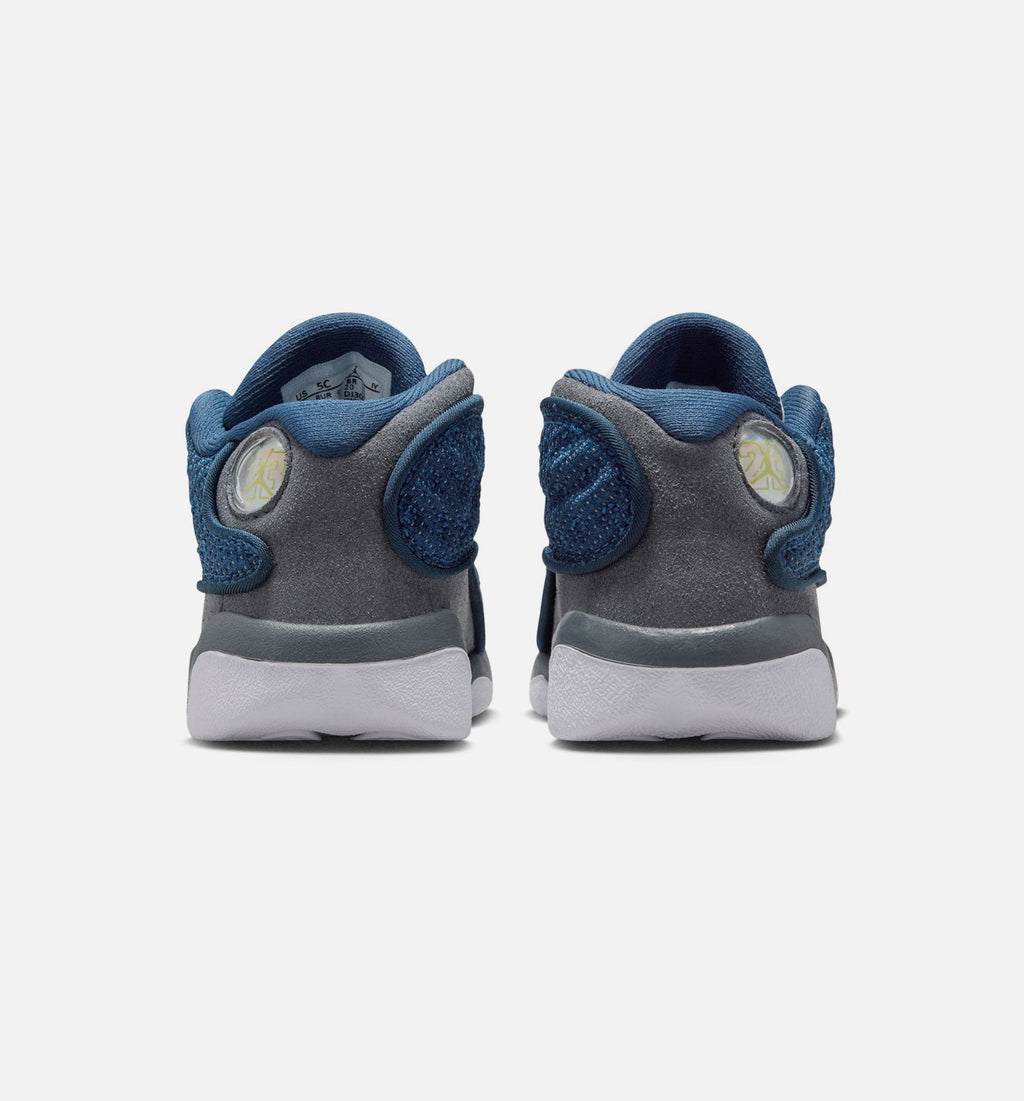 Air Jordan 13 Retro Navy And Flint Grey Infant Toddler Lifestyle Shoe - NavyUniversity BlueFlint GreyWhite Free Shipping