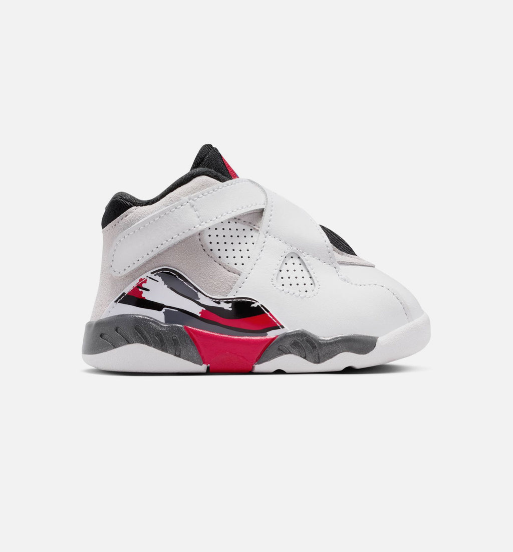 Air Jordan 8 Retro White And True Red Infant Toddler Lifestyle Shoe - WhiteBlackTrue Red