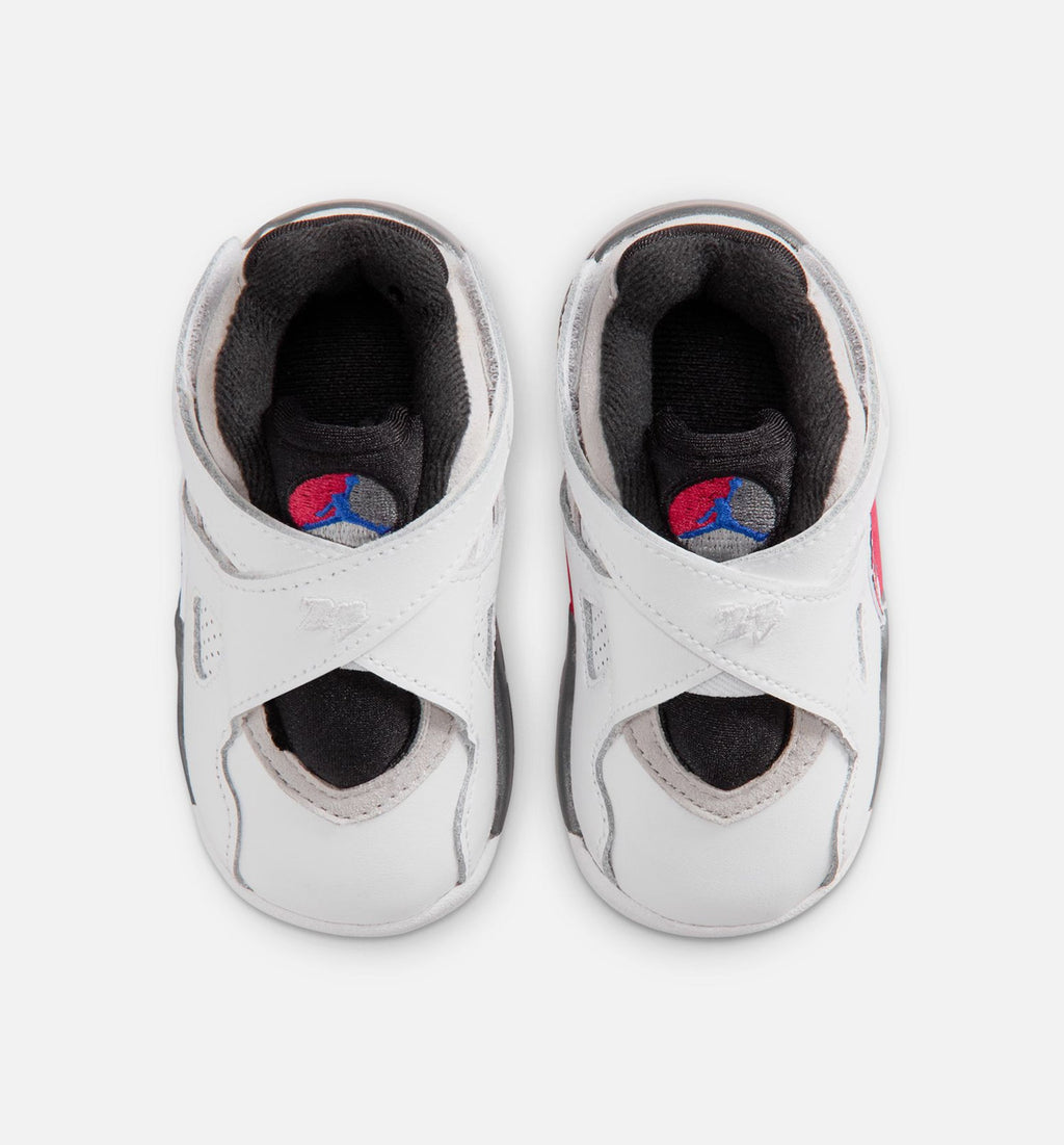 Air Jordan 8 Retro White And True Red Infant Toddler Lifestyle Shoe - WhiteBlackTrue Red