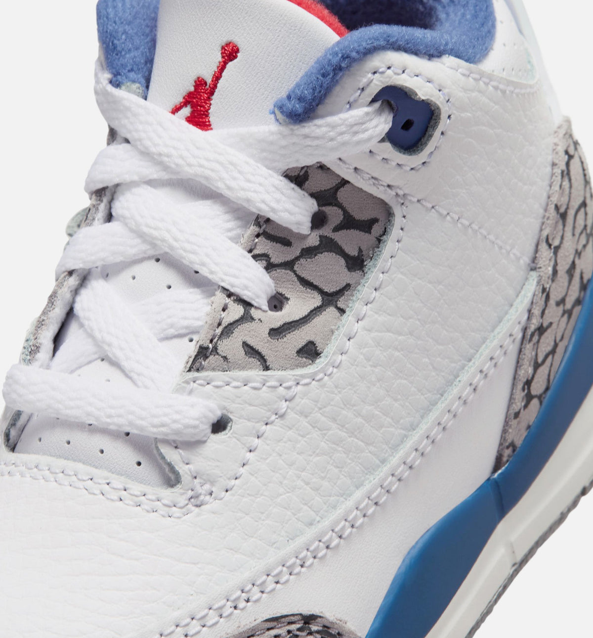 Air Jordan 3 Retro OG True Blue Infant Toddler Lifestyle Shoe - WhiteFire RedTrue Blue Free Shipping