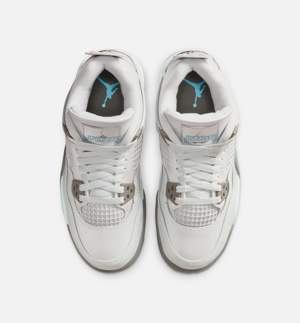 Air Jordan 4 Retro Blue Chill Grade School Lifestyle Shoe - Photon DustBlue ChillFlat PewterWhiteBlue Tint