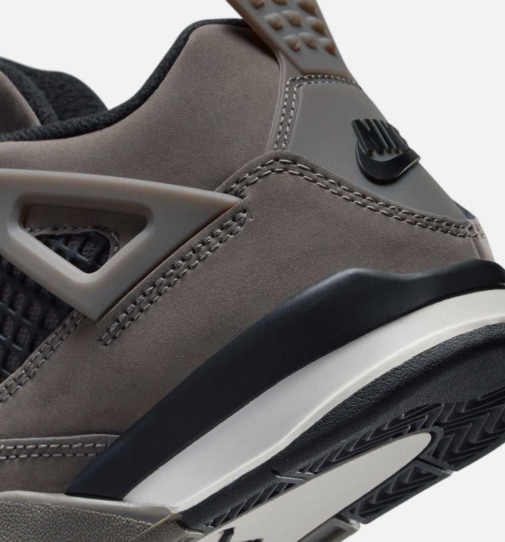 Air Jordan 4 Retro Cave Stone And Black Preschool Lifestyle Shoe - Cave StoneBlackMoon Particle