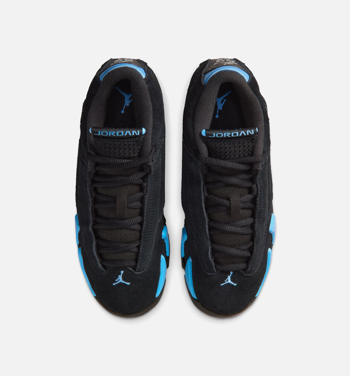 Air Jordan 14 Retro Black University Blue Grade School Lifestyle Shoe - BlackWhiteUniversity Blue