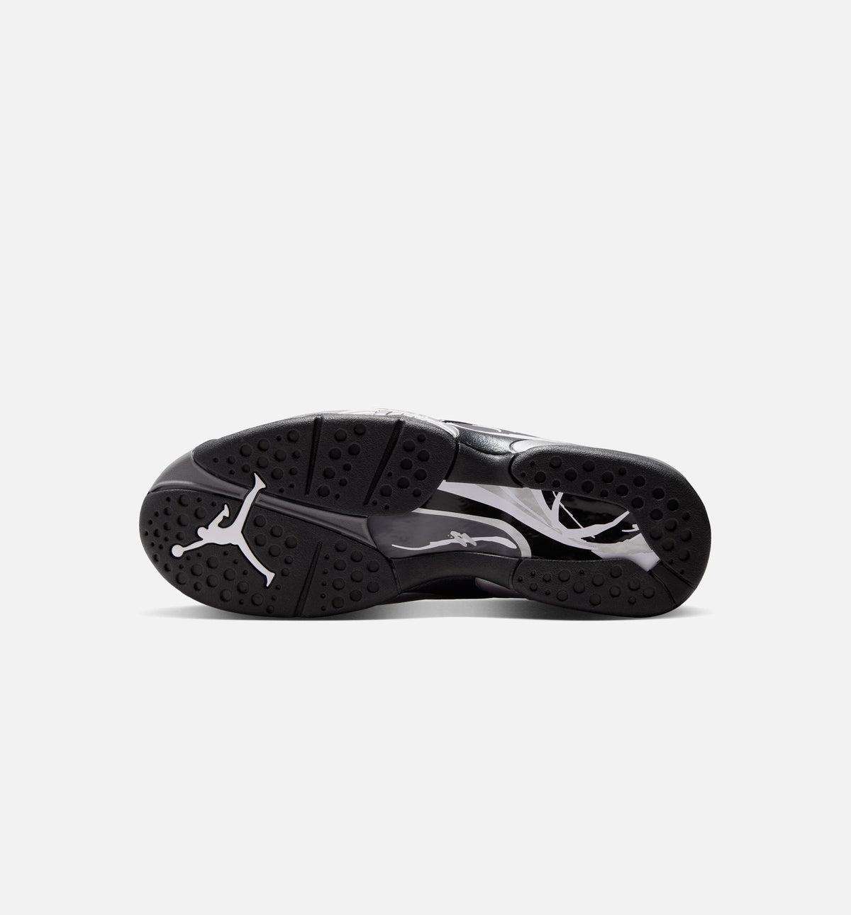 Air Jordan 8 Retro Chrome Black And Light Graphite Mens Lifestyle Shoe - BlackWhiteLight Graphite