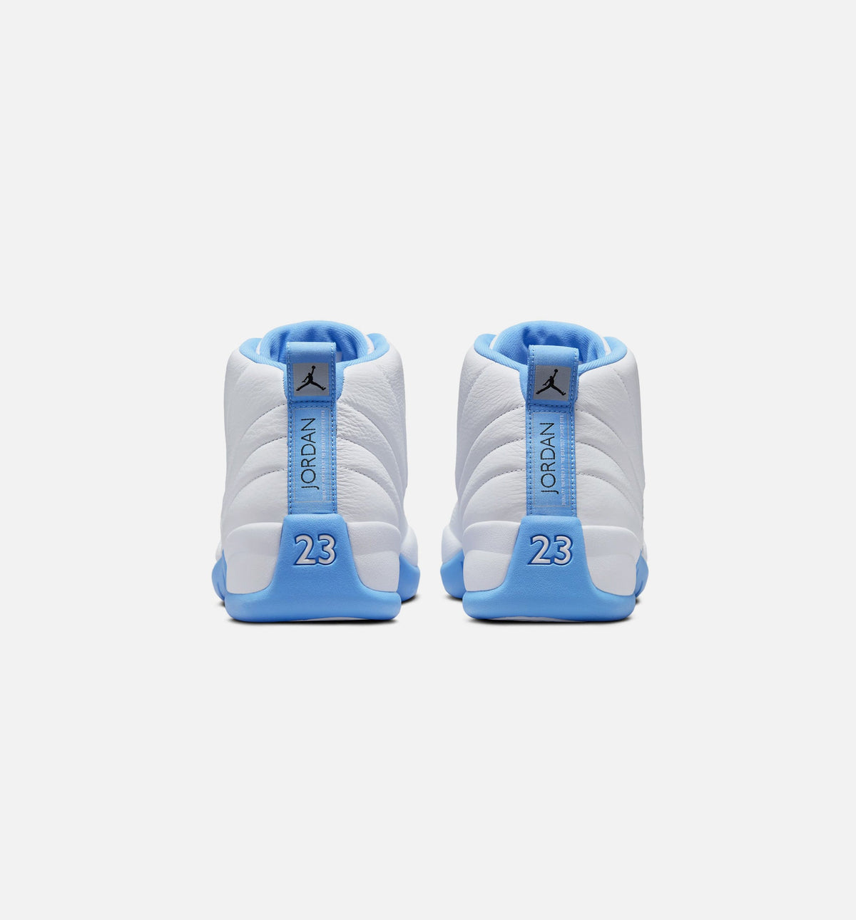 Air Jordan 12 Retro White and University Blue Mens Lifestyle Shoe - WhiteUniversity BlueMetallic Silver