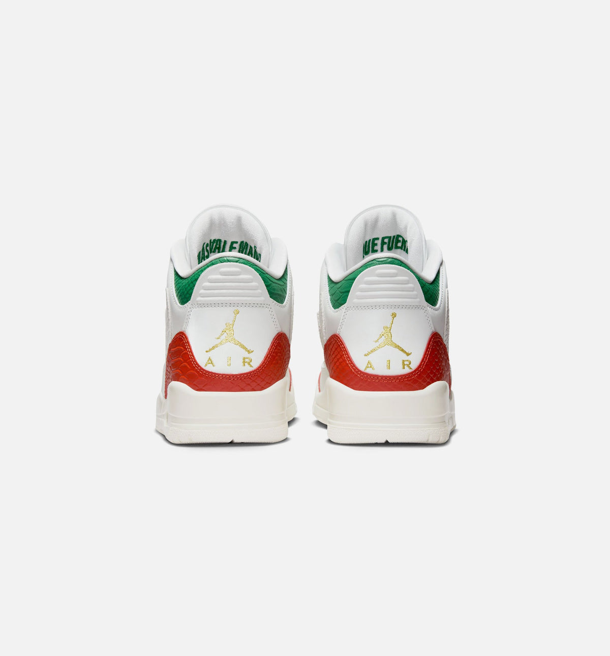 Air Jordan 3 Retro El Vuelo Mens Lifestyle Shoe - Summit WhitePine GreenDragon RedMetallic Gold