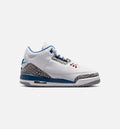 Air Jordan 3 Retro OG True Blue Grade School Lifestyle Shoe - WhiteFire RedTrue Blue Free Shipping