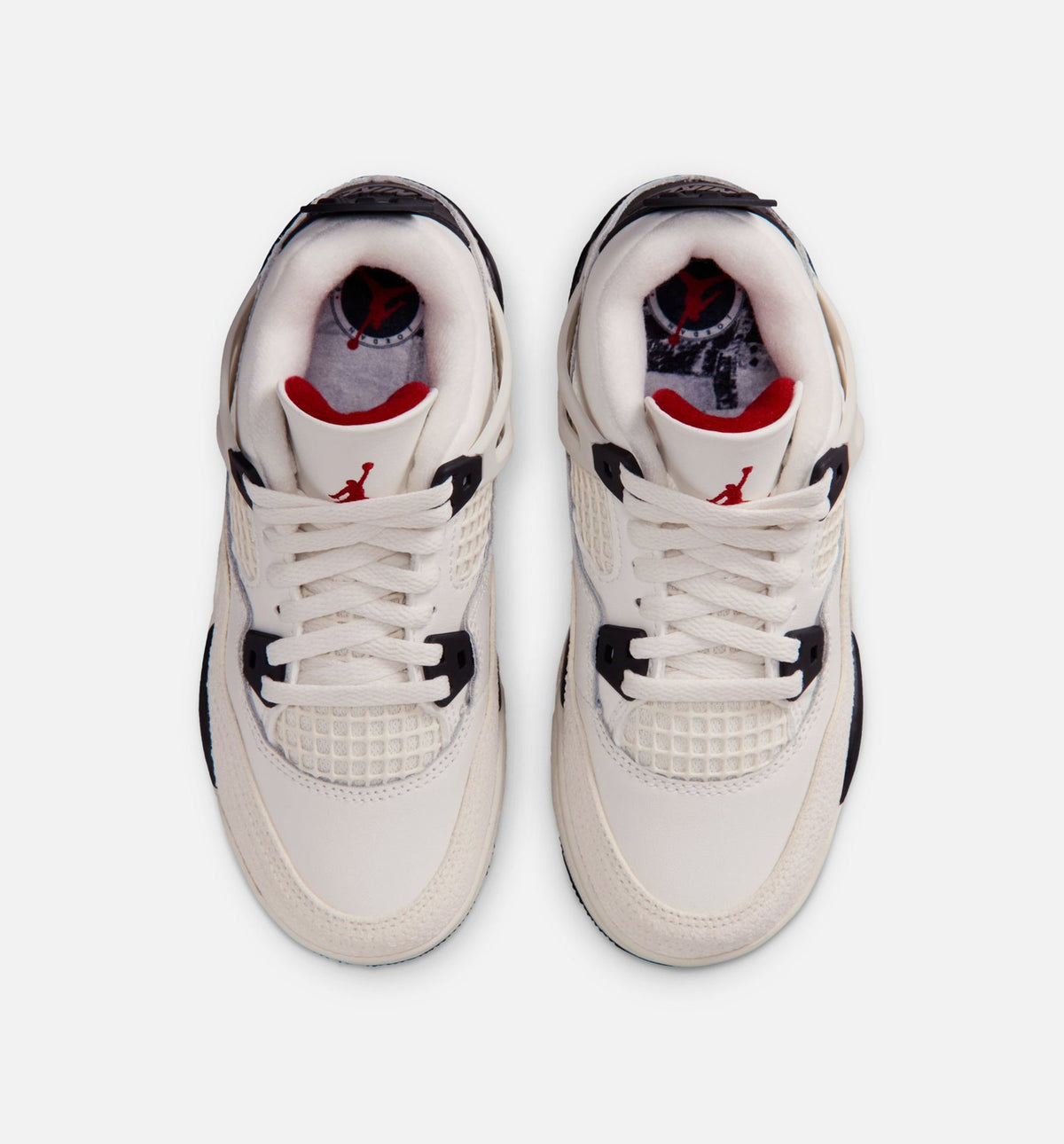 Air Jordan 4 Retro Flight Club Preschool Lifestyle Shoe - SailBlackUniversity Red