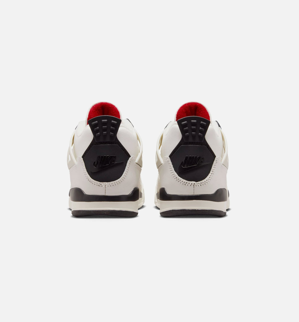 Air Jordan 4 Retro Flight Club Preschool Lifestyle Shoe - SailBlackUniversity Red