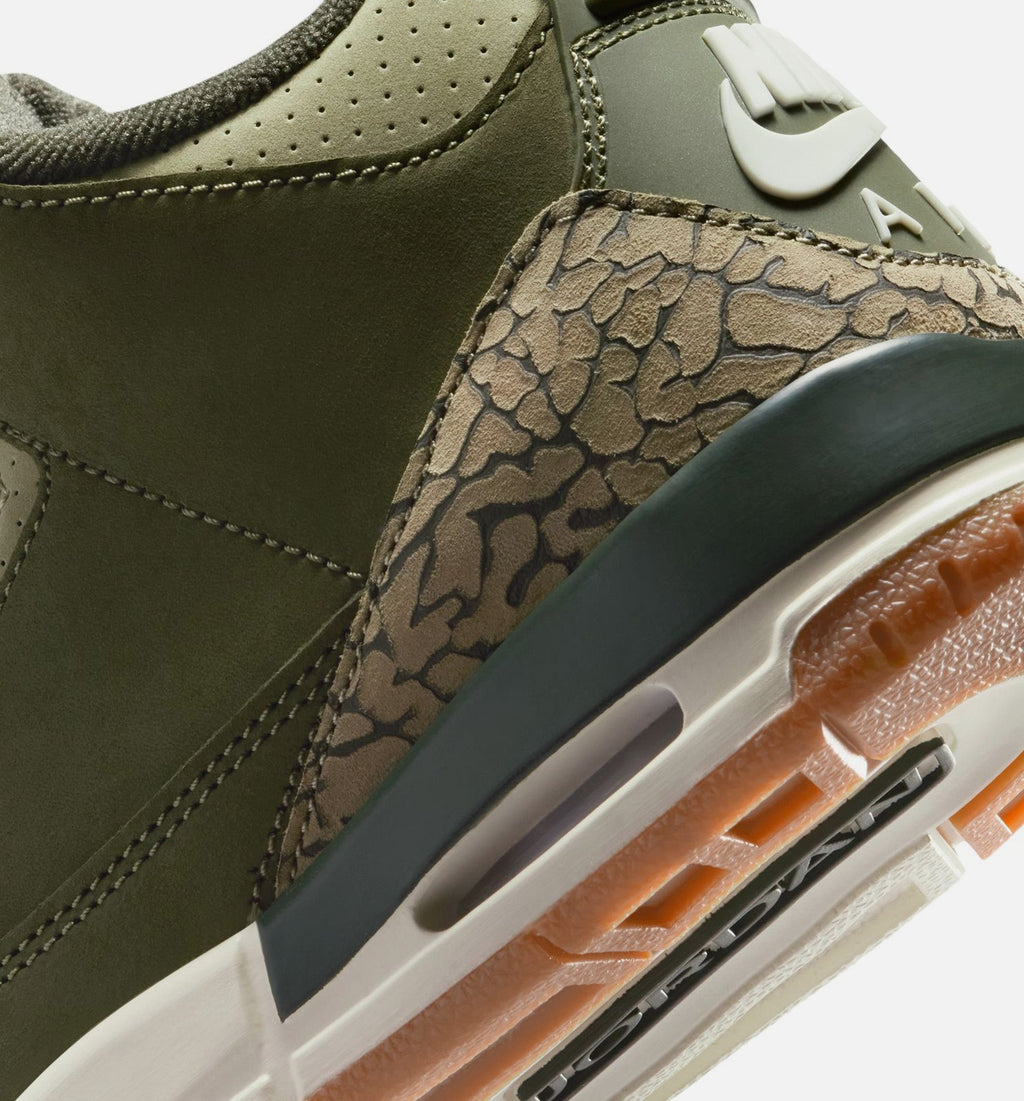 Air Jordan 3 Retro Medium Olive Grade School Lifestyle Shoe - Medium OliveSequoiaNeutral OliveSail