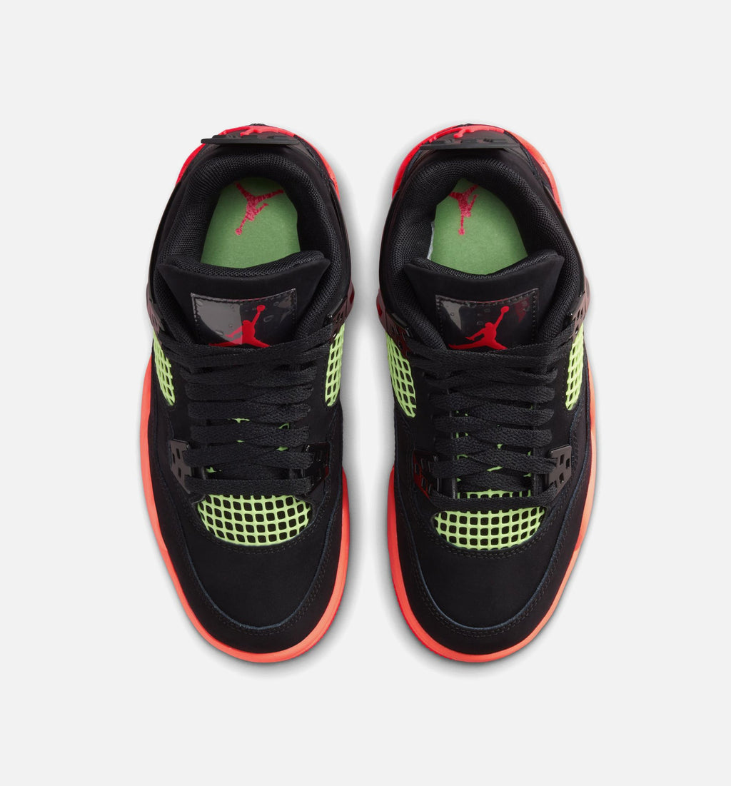 Air Jordan 4 Retro Black Infrared 23 Grade School Lifestyle Shoe - BlackInfrared 23Bright Mango