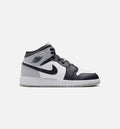 Air Jordan 1 Mid Grade School Sneakers - Light Smoke Grey
