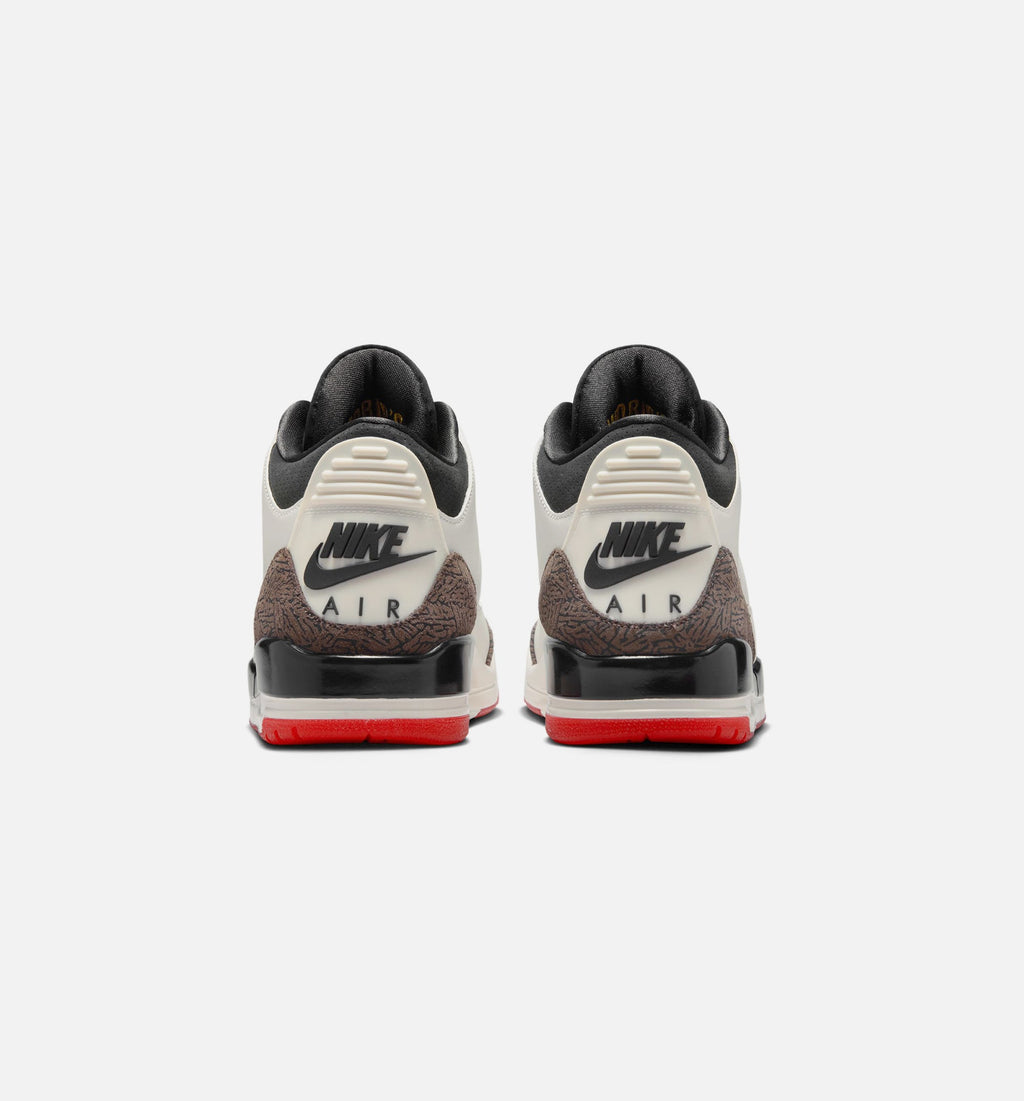 Air Jordan 3 Retro Sail and University Red Mens Lifestyle Shoe - SailBlackUniversity RedPale Ivory