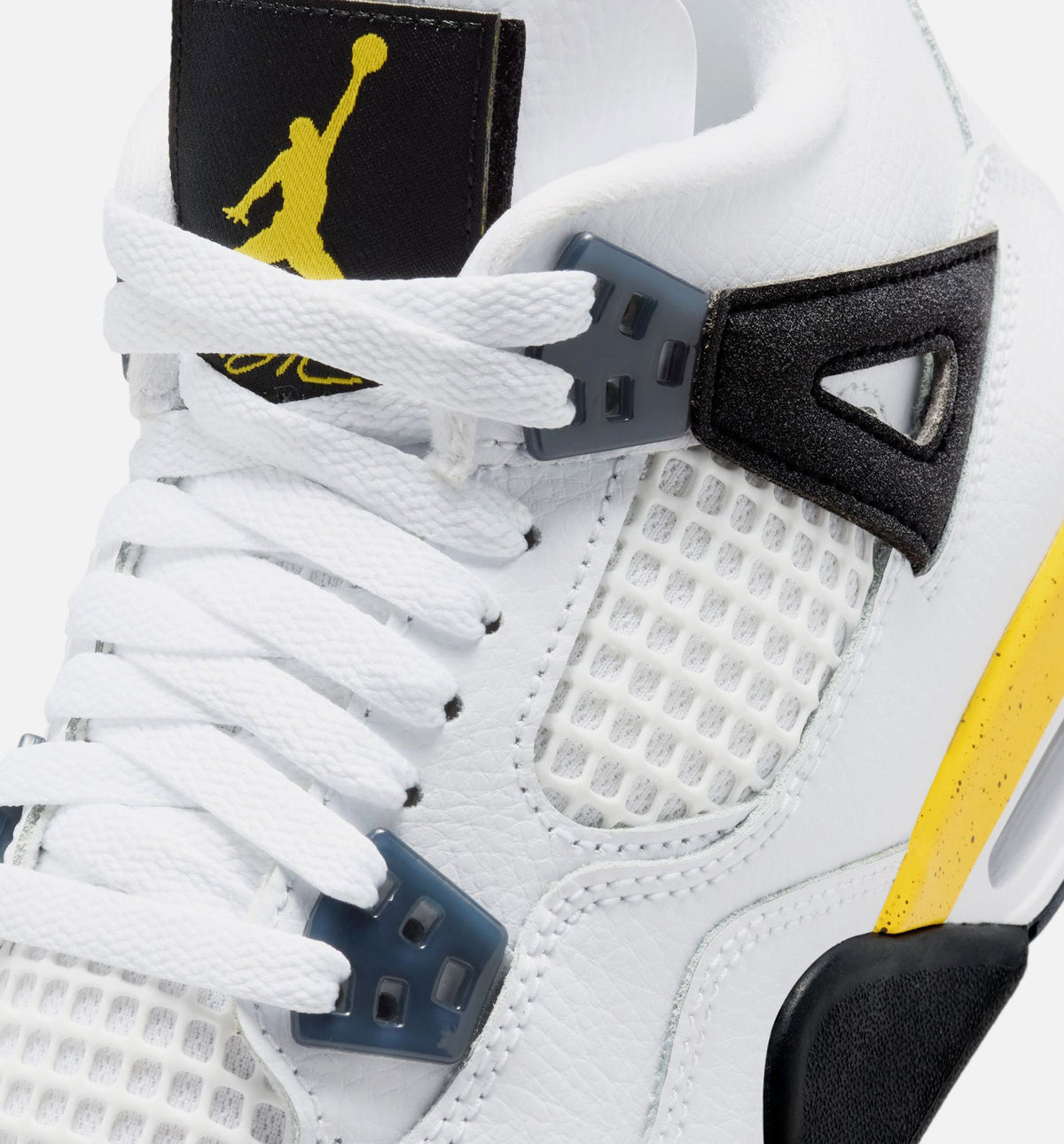 Air Jordan 4 Retro Rare Air Tour Yellow Grade School Lifestyle Shoe - WhiteDark Blue GreyBlackTour Yellow Free Shipping