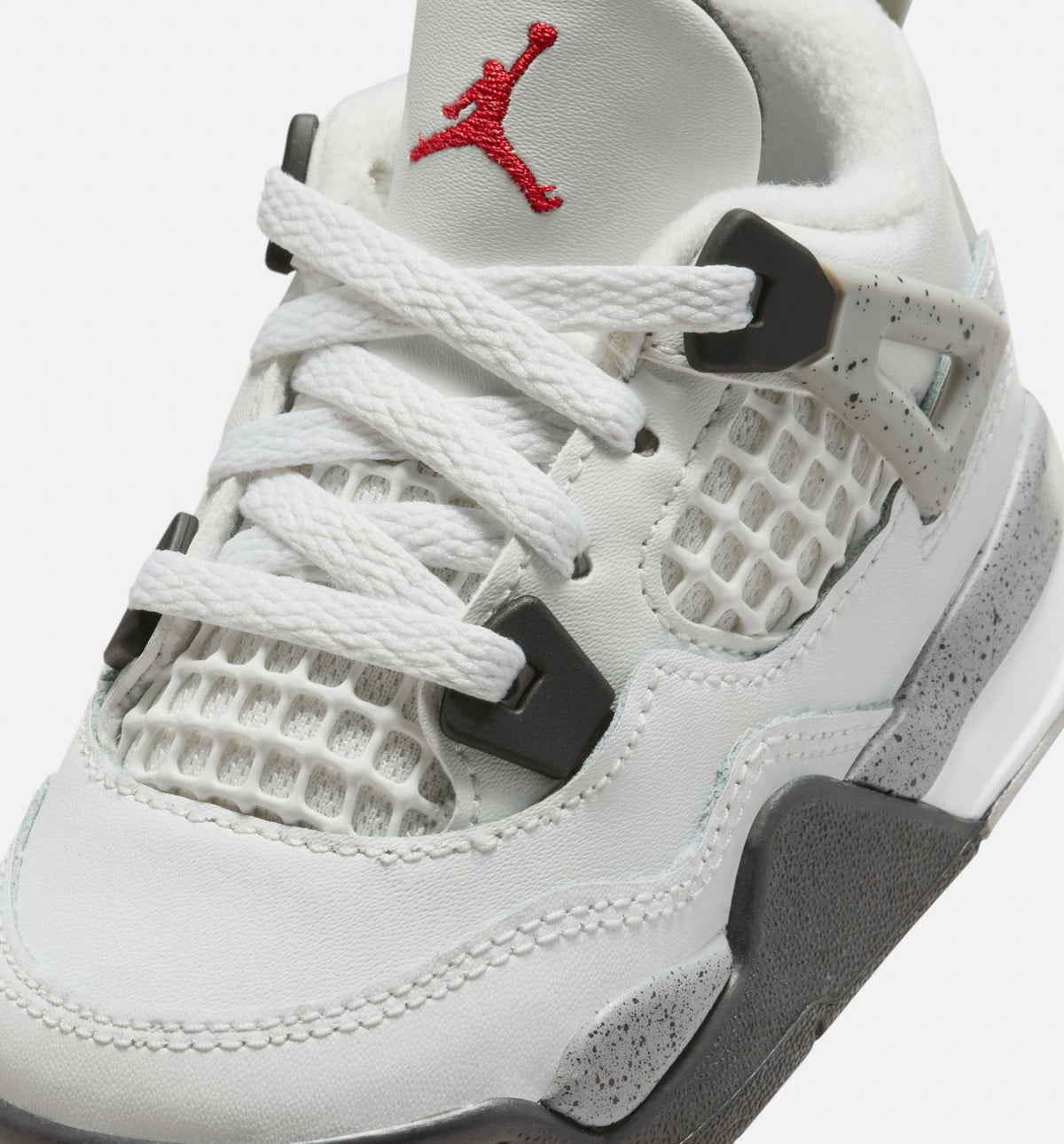 Air Jordan 4 Retro White Cement Infant Toddler Lifestyle Shoe - Summit WhiteFire RedCement GreyBlack