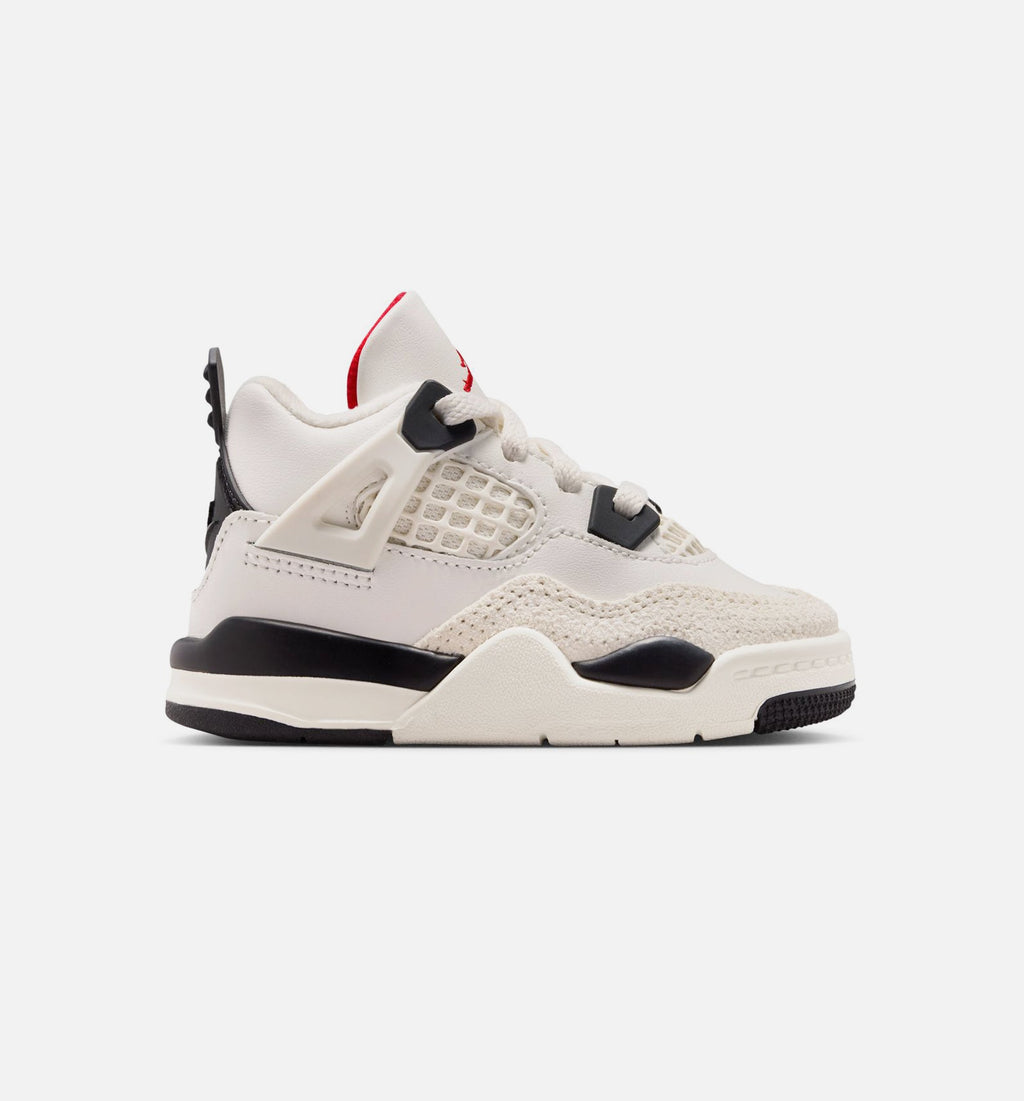 Air Jordan 4 Retro Flight Club Infant Toddler Lifestyle Shoe - SailBlackUniversity Red Free Shipping
