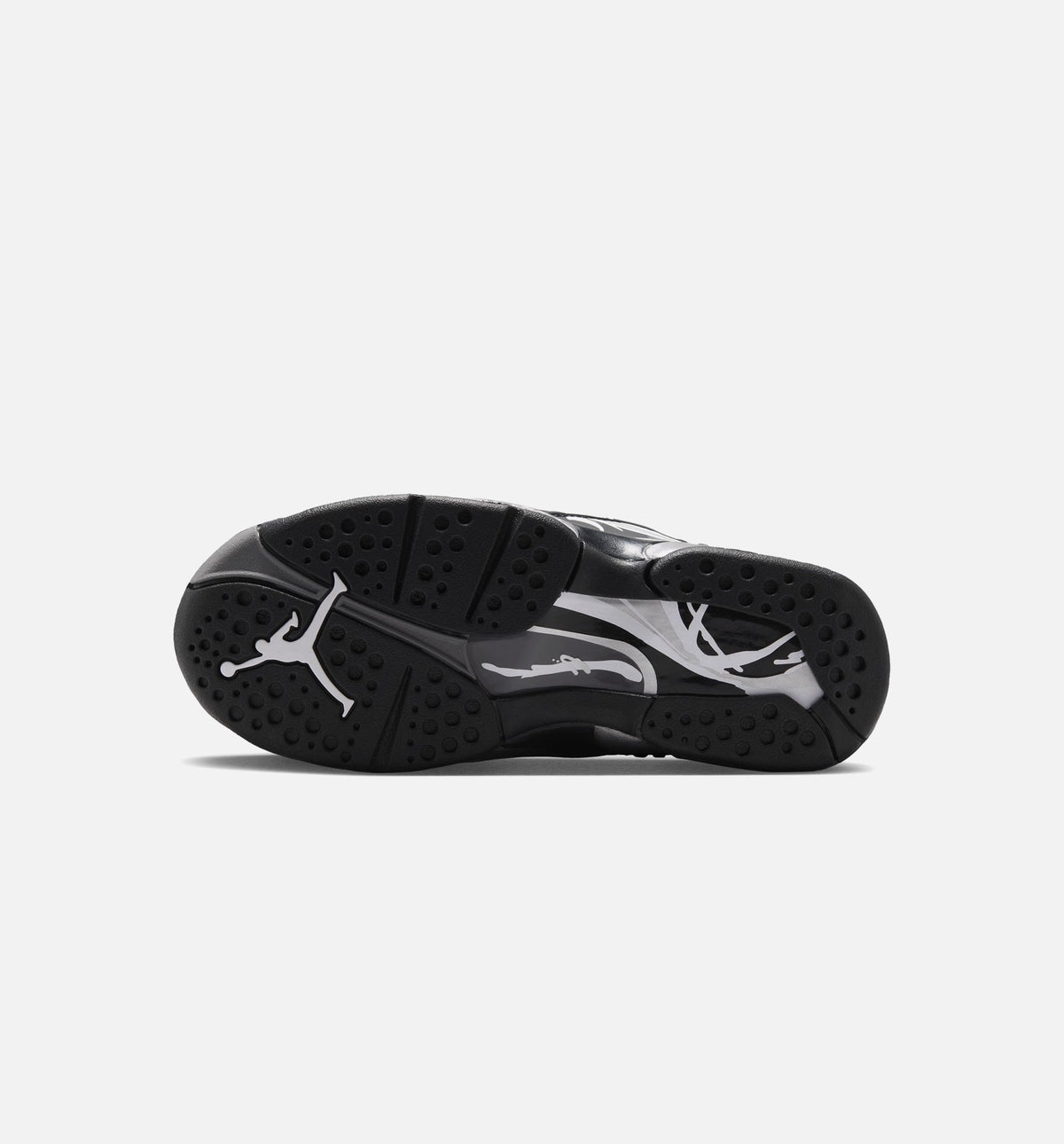 Air Jordan 8 Retro Chrome Black And Light Graphite Grade School Lifestyle Shoe - BlackWhiteLight Graphite