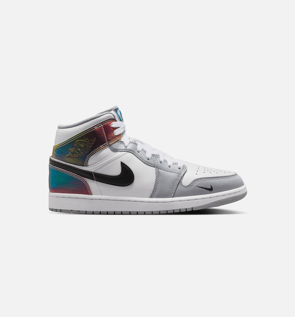 Air Jordan 1 Mid SE Men's Sneakers - Black / Wolf Grey