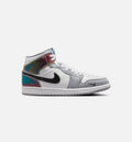 Air Jordan 1 Mid SE Men's Sneakers - Black / Wolf Grey