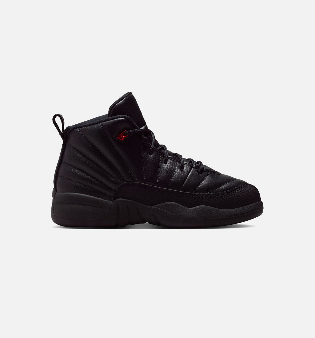Air Jordan 12 Retro Bloodline Preschool Lifestyle Shoe - BlackVarsity Red Free Shipping