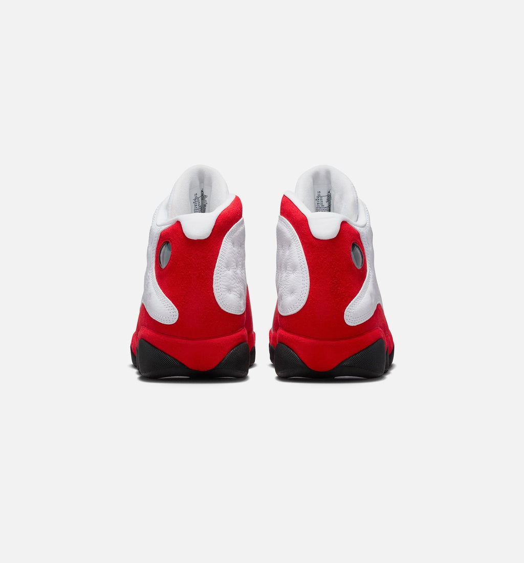 Air Jordan 13 Retro White And University Red Mens Lifestyle Shoe - WhiteBlackTrue Red