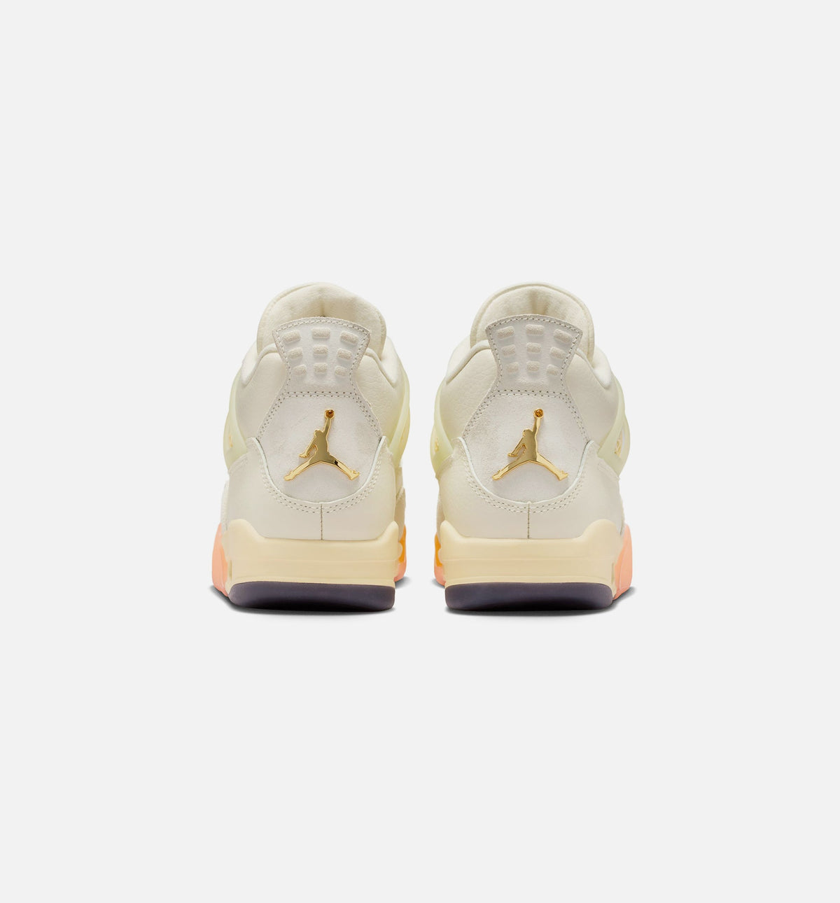 Air Jordan 4 Retro Birds of Paradise Womens Lifestyle Shoes - Coconut MilkMetallic GoldMuslinBright MangoSundialBlack