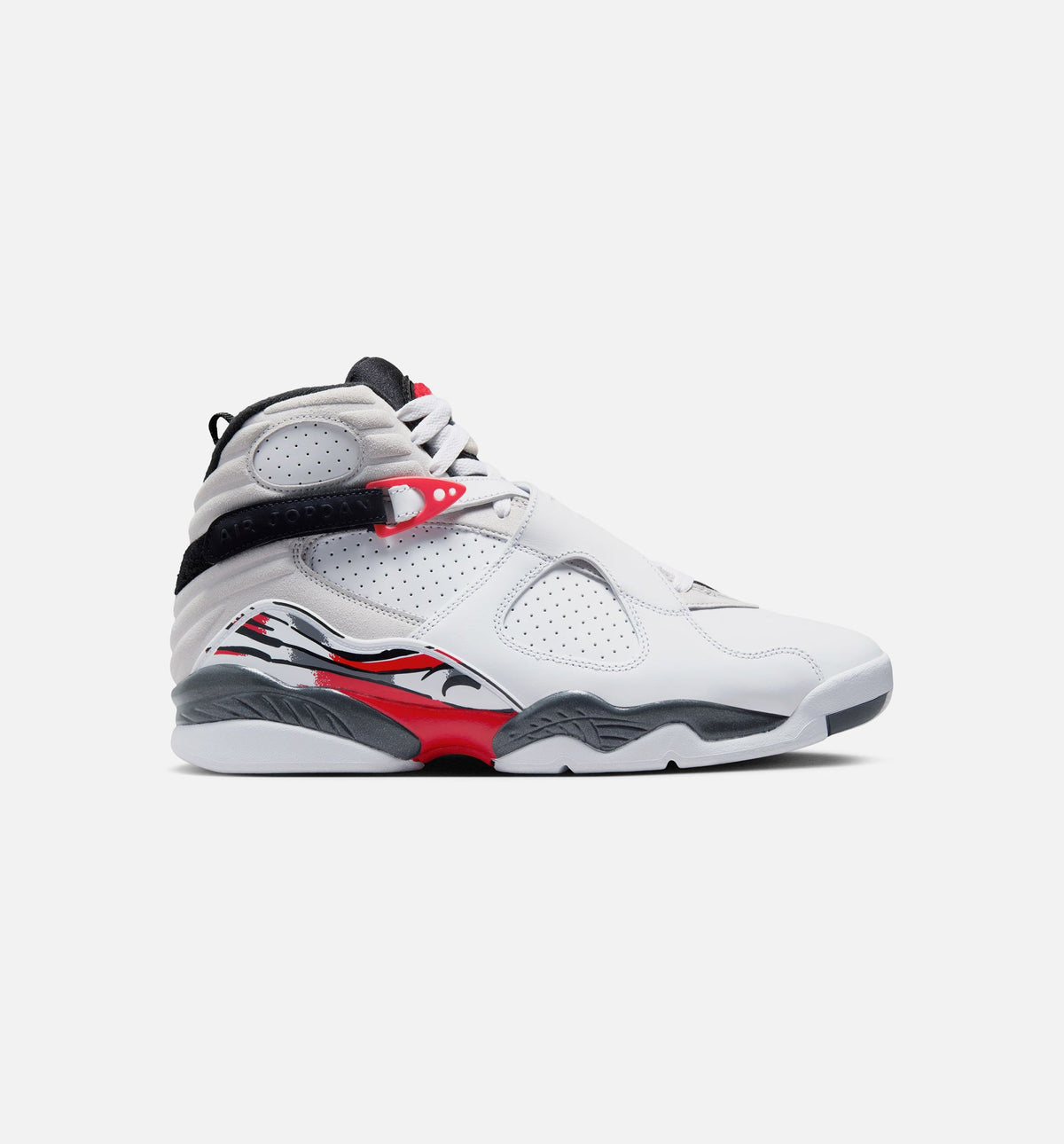 Air Jordan 8 Retro White And True Red Mens Lifestyle Shoe - WhiteBlackTrue Red