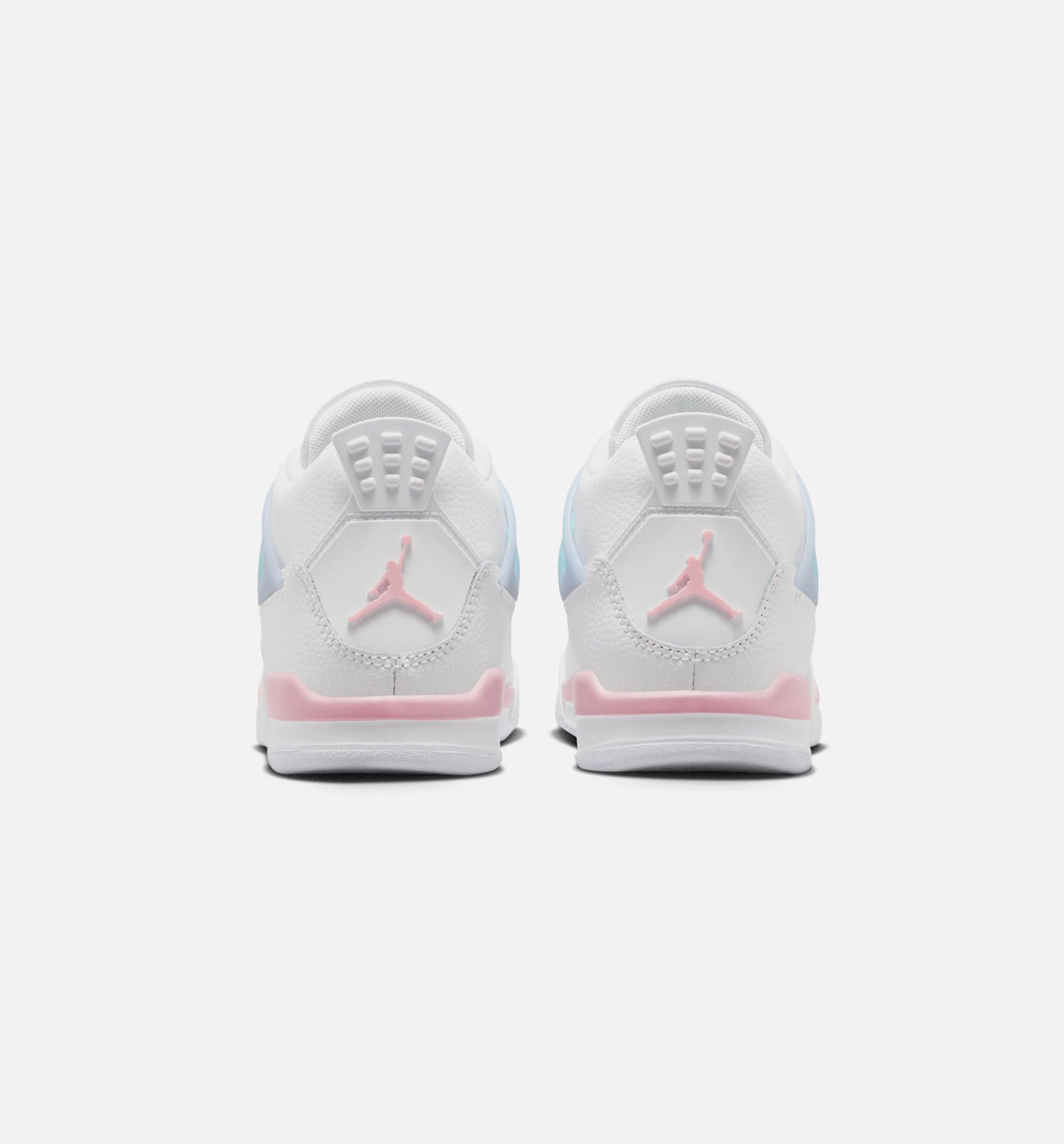Air Jordan 4 Retro Medium Soft Pink Preschool Lifestyle Shoe - WhiteMedium Soft PinkHalf Blue