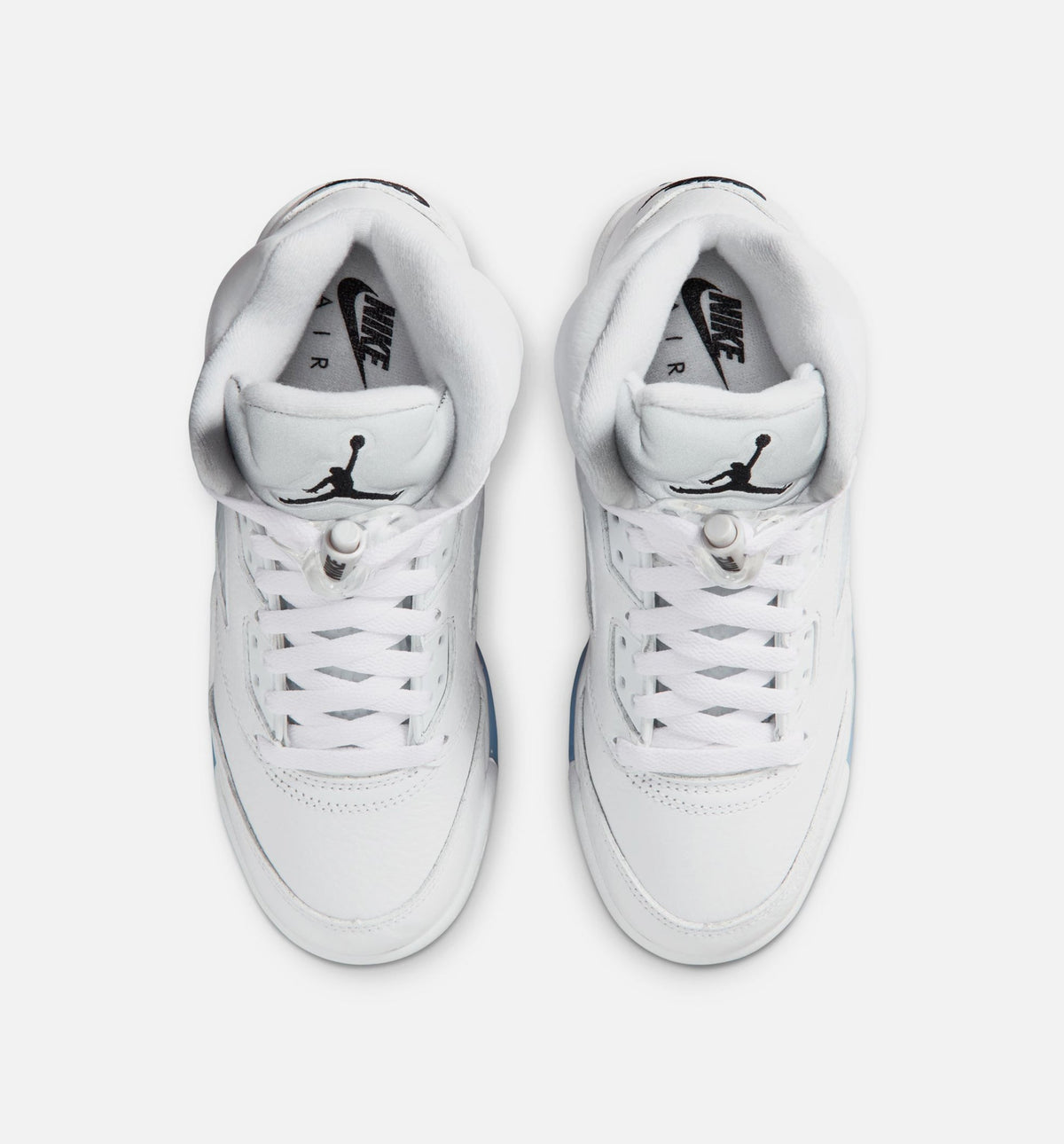 Air Jordan 5 Retro OG White Metallic Grade School Lifestyle Shoe - WhiteBlackMetallic Silver Free Shipping